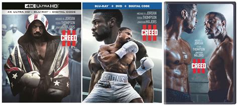 Creed 3 blu ray - Creed: 3-Film Collection Blu-ray Release Date May 22, 2023. Blu-ray reviews, news, specs, ratings, screenshots. Cheap Blu-ray movies and deals. Movies Blu-ray 4K 3D DVD Digital MA iTunes Prime ...